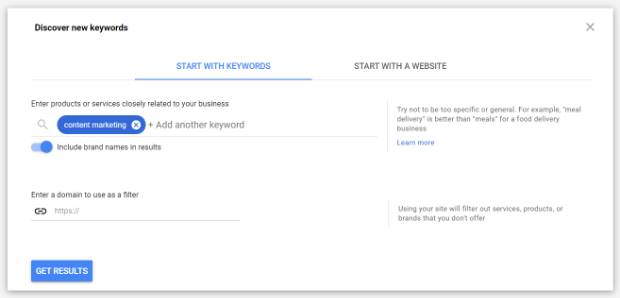 Google Keyword Planner by Linkskorener