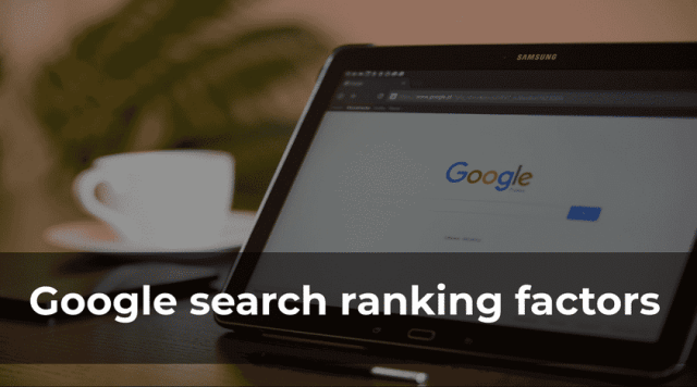 Google Ranking Factors 2018